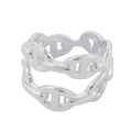 HERMES Chaine d'Ancre Double Row Ring Size 53/#13 SV925