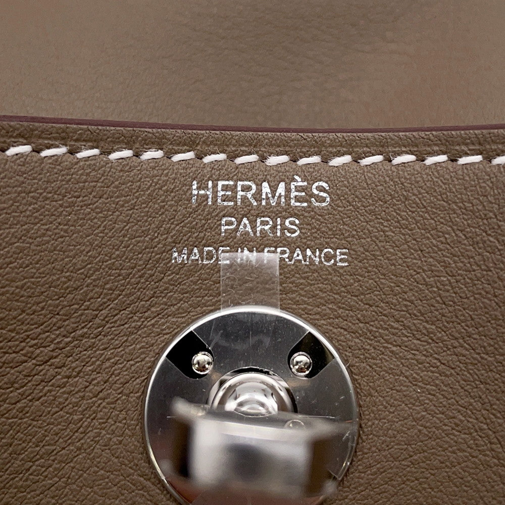 HERMES Lindy Etoupe Swift Leather Size Mini