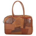 MIUMIU Patchwork Bow Bag CognacBrown5BB117_2CRI_F0046_V_MLN Leather Size Large