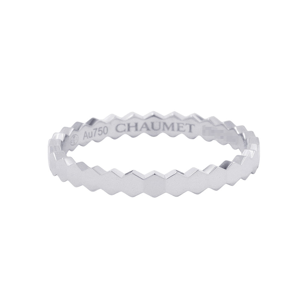Chaumet B de Chaumet Collection Ring Size 56/#16081930 18K White Gold