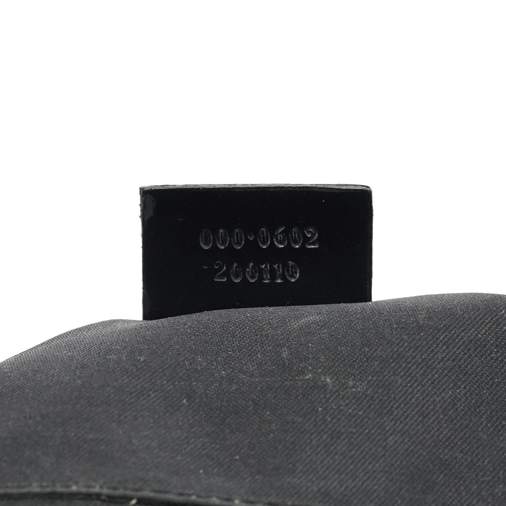 000 0602 Black GG Suede Shoulder Bag