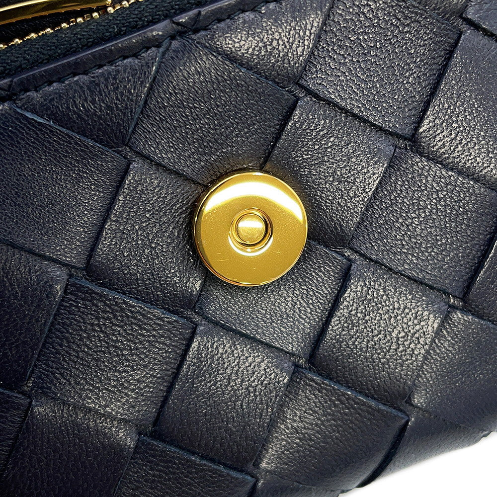 Bottega Veneta Andiamo Tri-fold Wallet Midnight824968VCPP24338 Lambskin