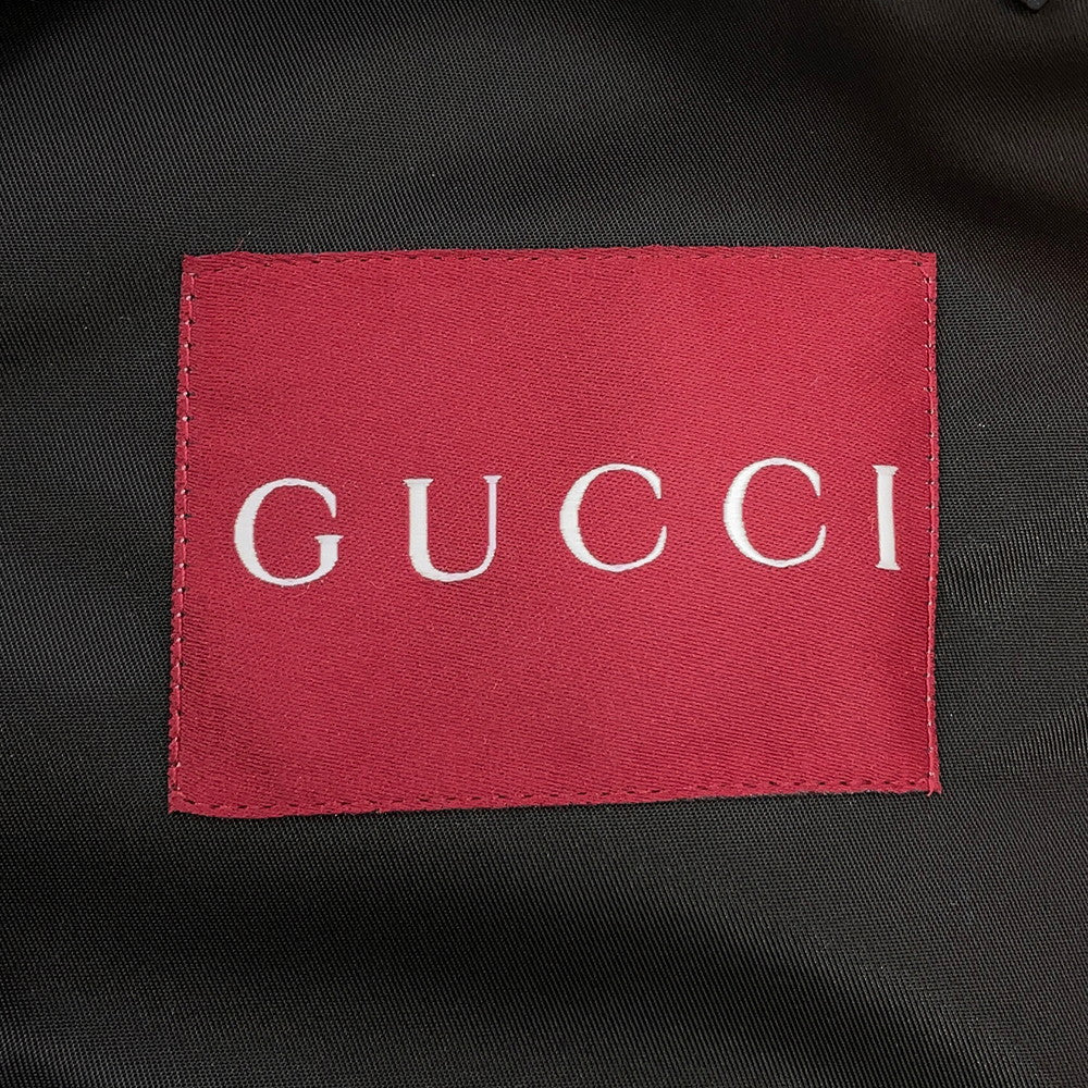 GUCCI Patch Logo Twill Jacket Size 56 Black/Orange804964 ZAQ7F 1000 Nylon100%