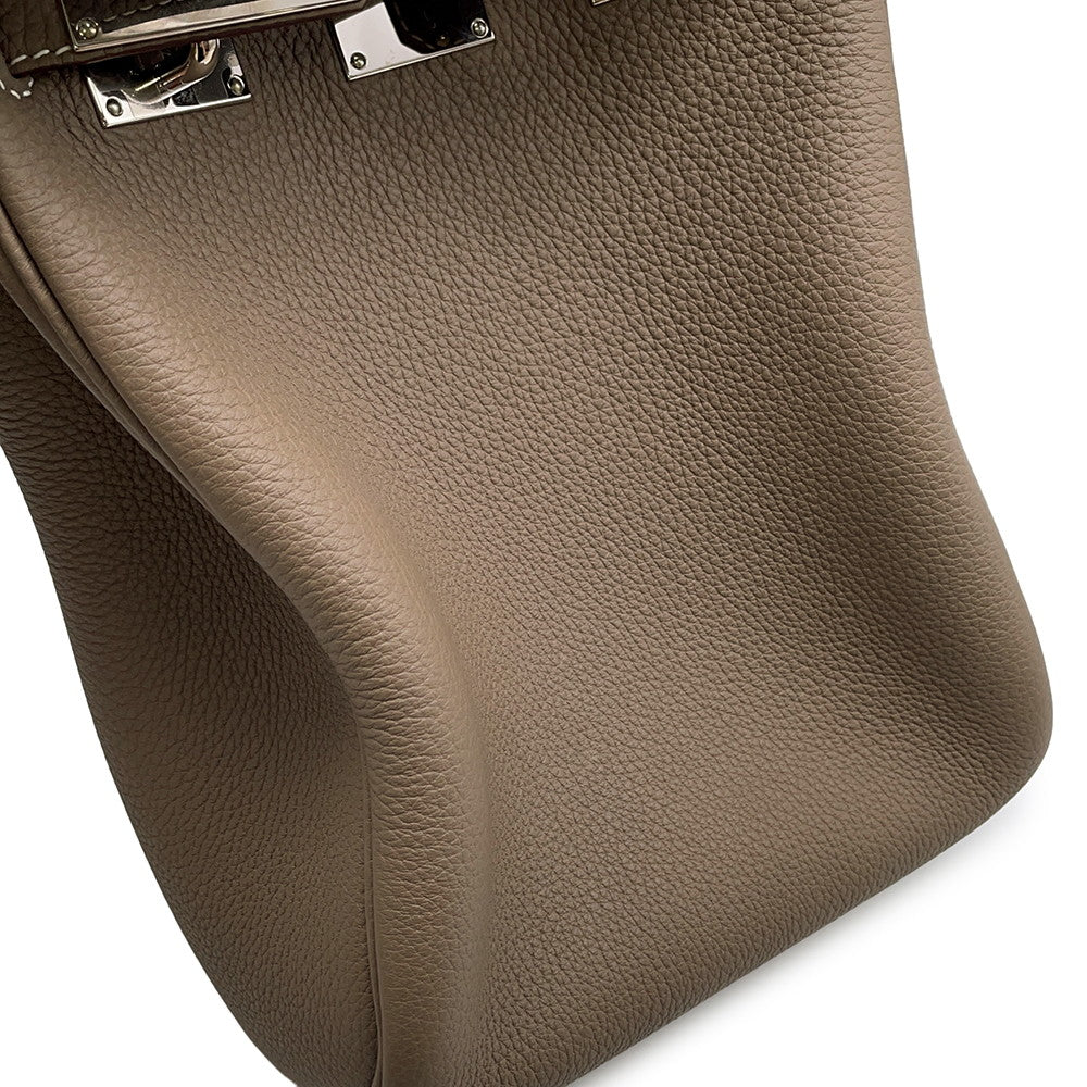 HERMES Akkad Etoupe Togo Leather Size PM