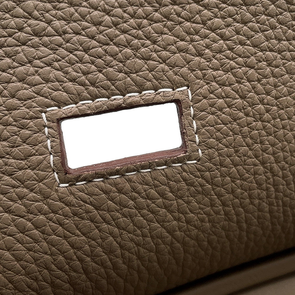 HERMES Akkad Etoupe Togo Leather Size PM