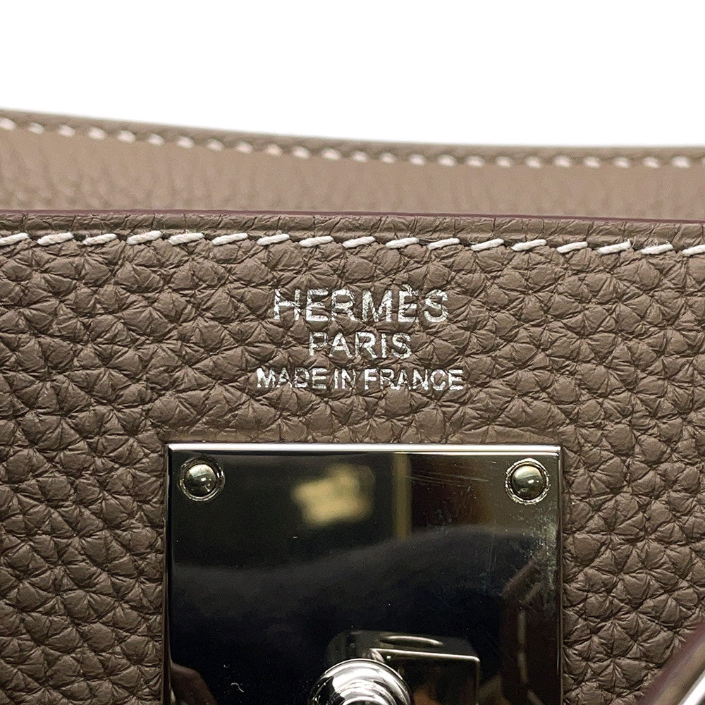 HERMES Akkad Etoupe Togo Leather Size PM