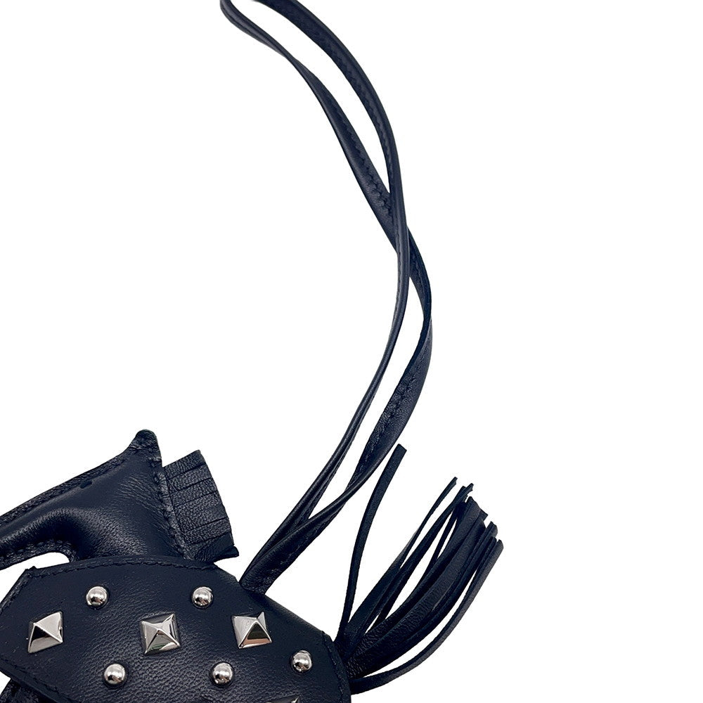 HERMES Rodeo Robeo Padlock Black Lambskin Size PM