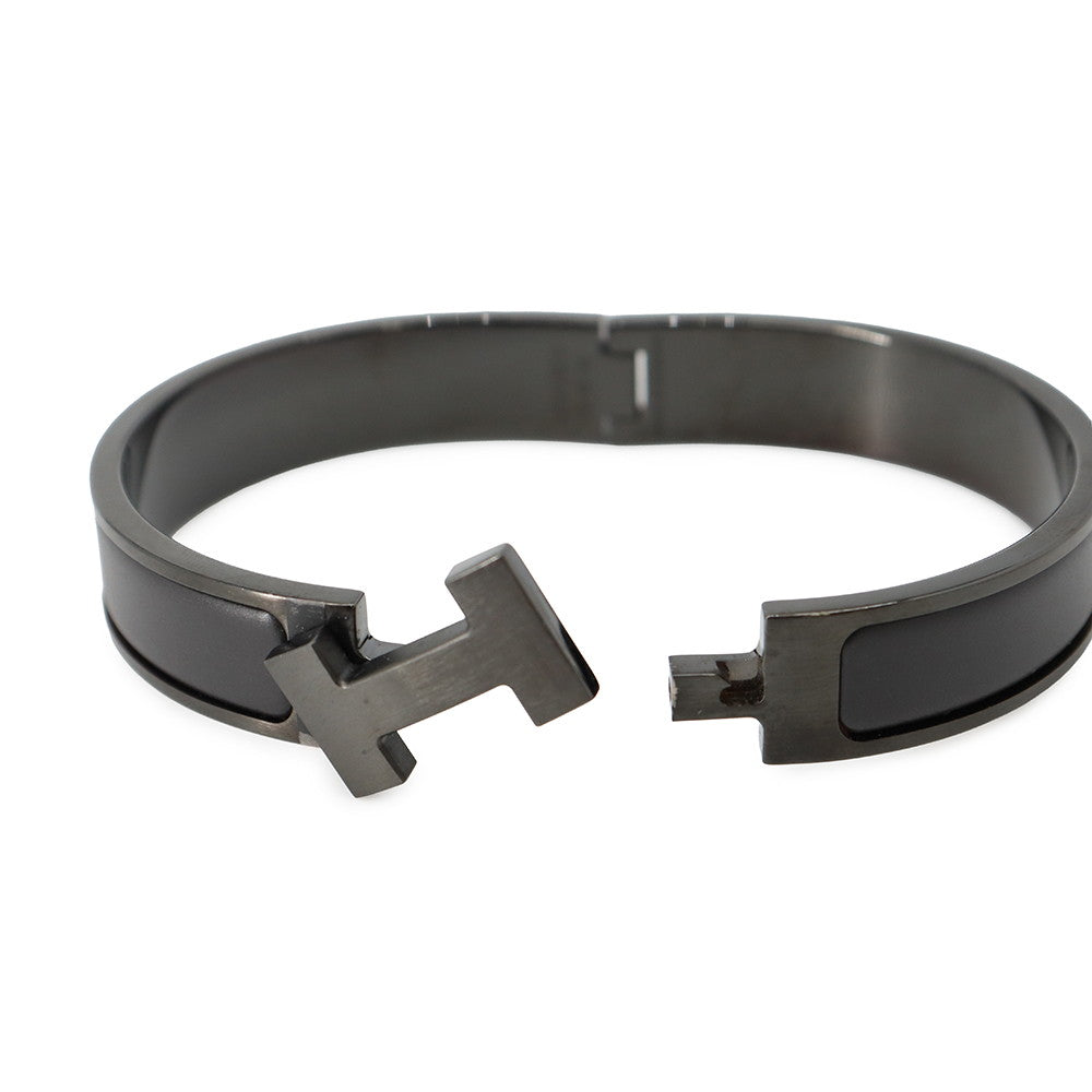 HERMES Clic crack Size PM Black Metal