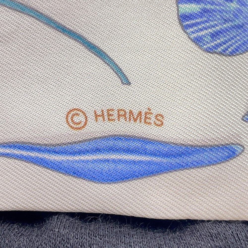HERMES Twilly IN THE POCKET Rose Poudre－Blue・Ciel/Green Silk100%