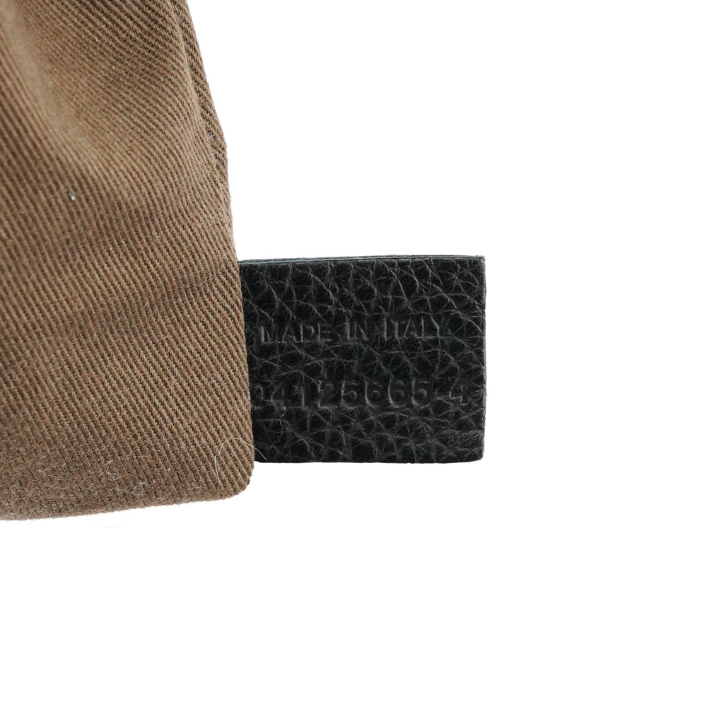 Black Leather Marcie Shoulder Bag