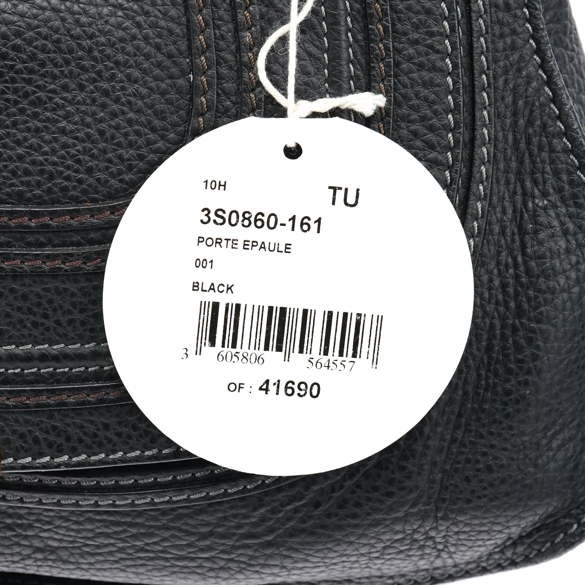 Black Leather Marcie Shoulder Bag