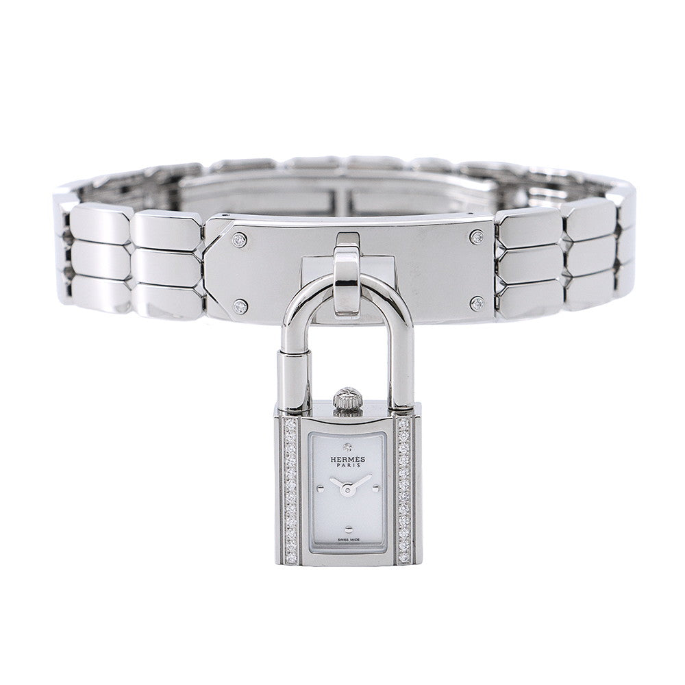 HERMES Kelly watch W16mm Stainless Steel Sparkling White DialKE4.130.130