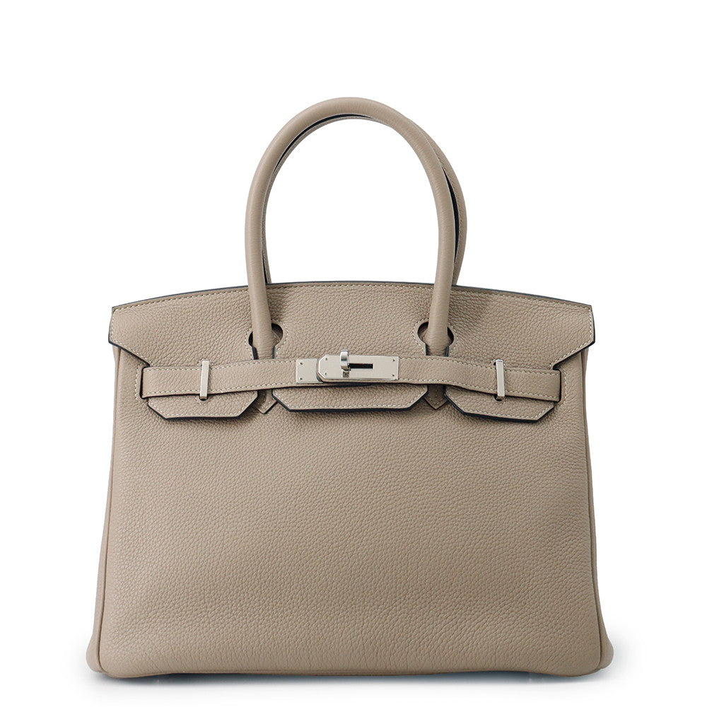 HERMES Birkin Gris Tourterelle Togo Leather Size 30