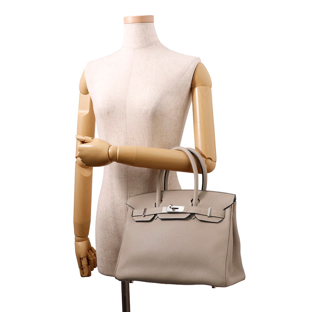 HERMES Birkin Gris Tourterelle Togo Leather Size 30