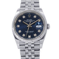 ROLEX Datejust W36mm Stainless Steel Blue fluted Dial126234G