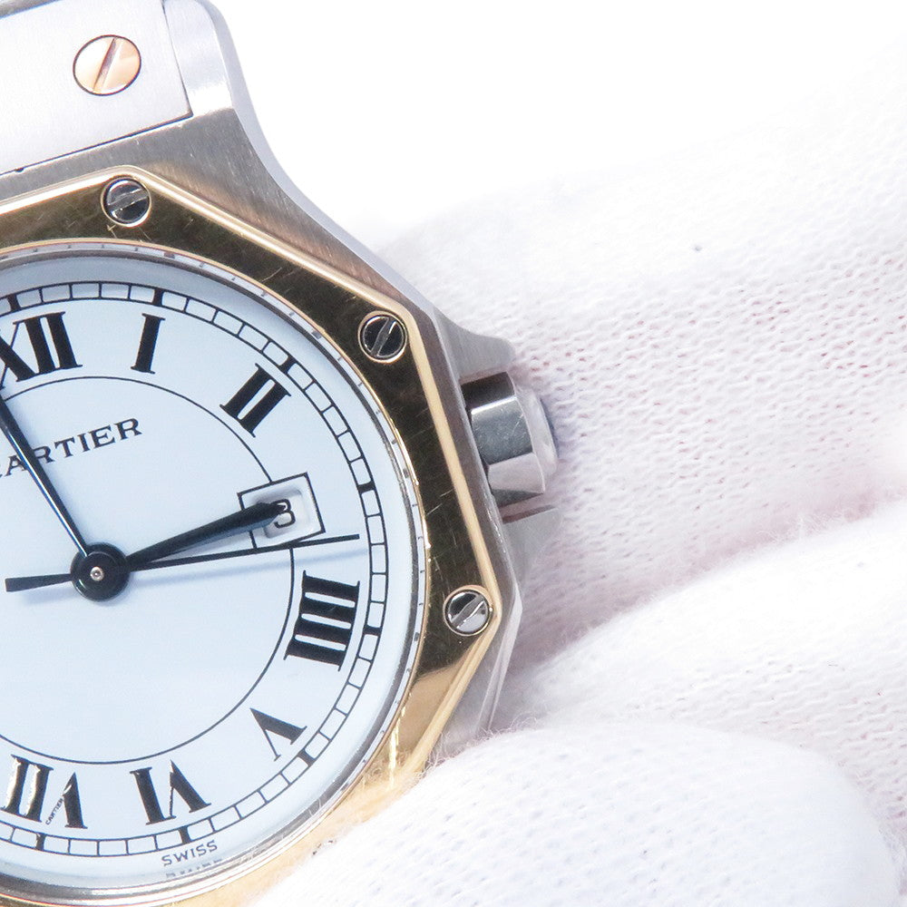 CARTIER Santos Rondo Octagon LM W29mm Stainless Steel 18KYG White Dial81037288