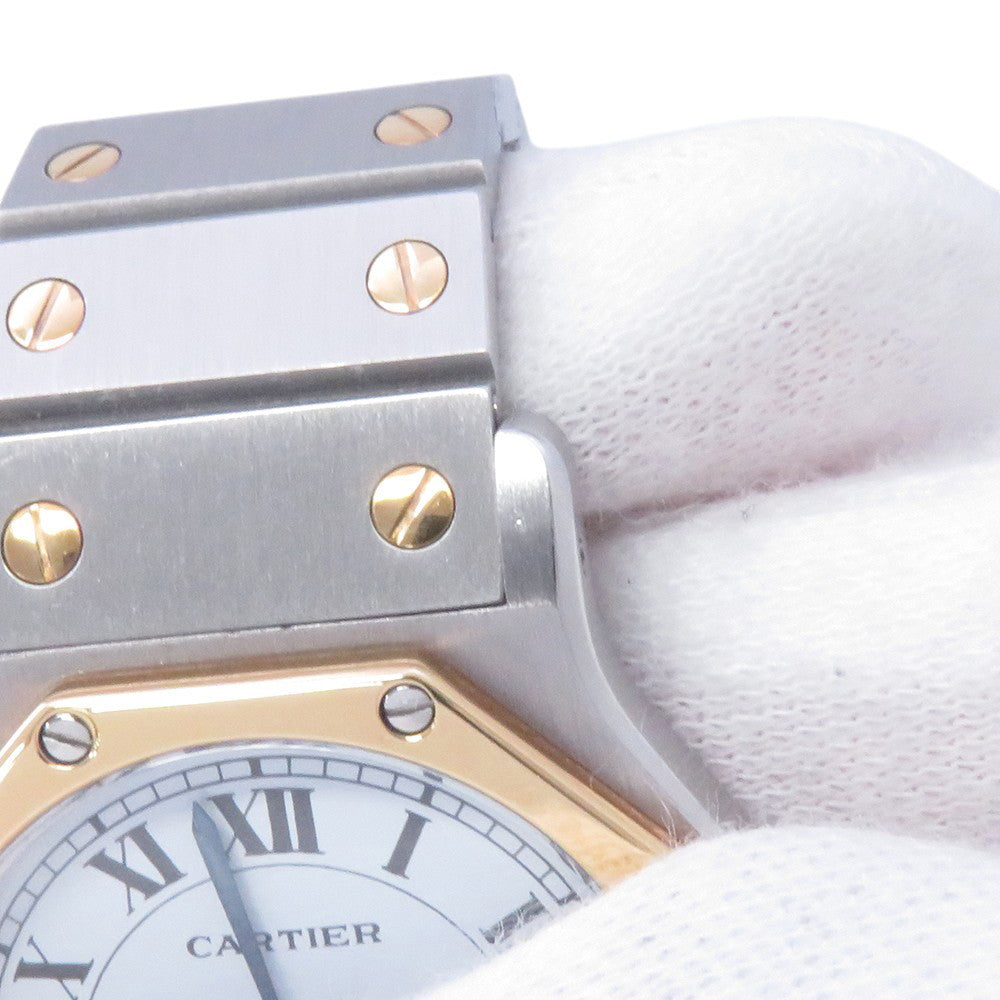 CARTIER Santos Rondo Octagon LM W29mm Stainless Steel 18KYG White Dial81037288