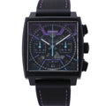 TAG HEUER Monaco Chronograph Limited Edition (Limited to 600 pieces) W39mm TI Leather Rubber Blue/Purple DialCBL218E.FT6312