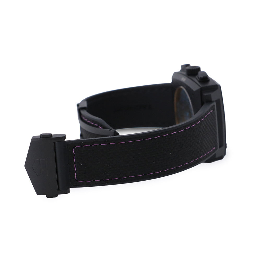 TAG HEUER Monaco Chronograph Limited Edition (Limited to 600 pieces) W39mm TI Leather Rubber Blue/Purple DialCBL218E.FT6312