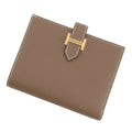 HERMES BEAN Compact Etoupe Veau Madame
