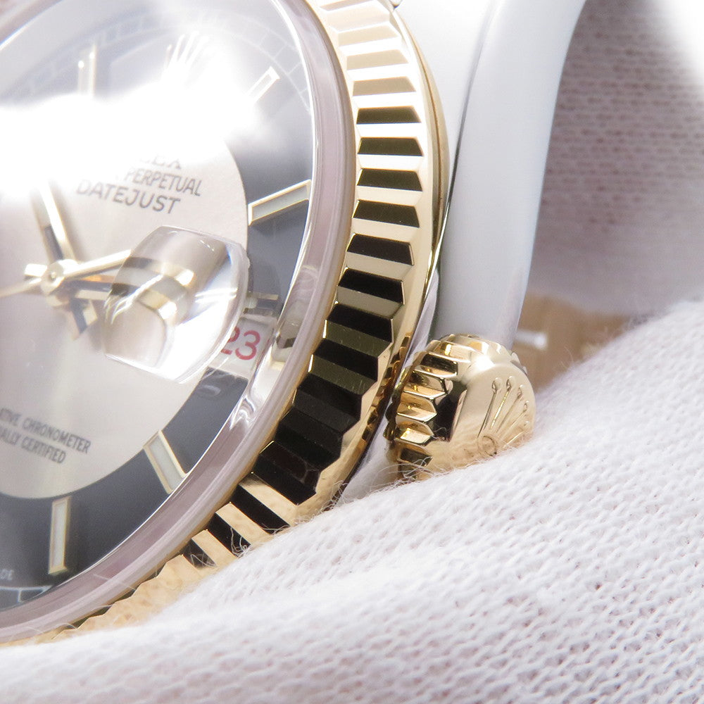 ROLEX Datejust W36mm Stainless Steel K18YG Silver/Black Dial116233