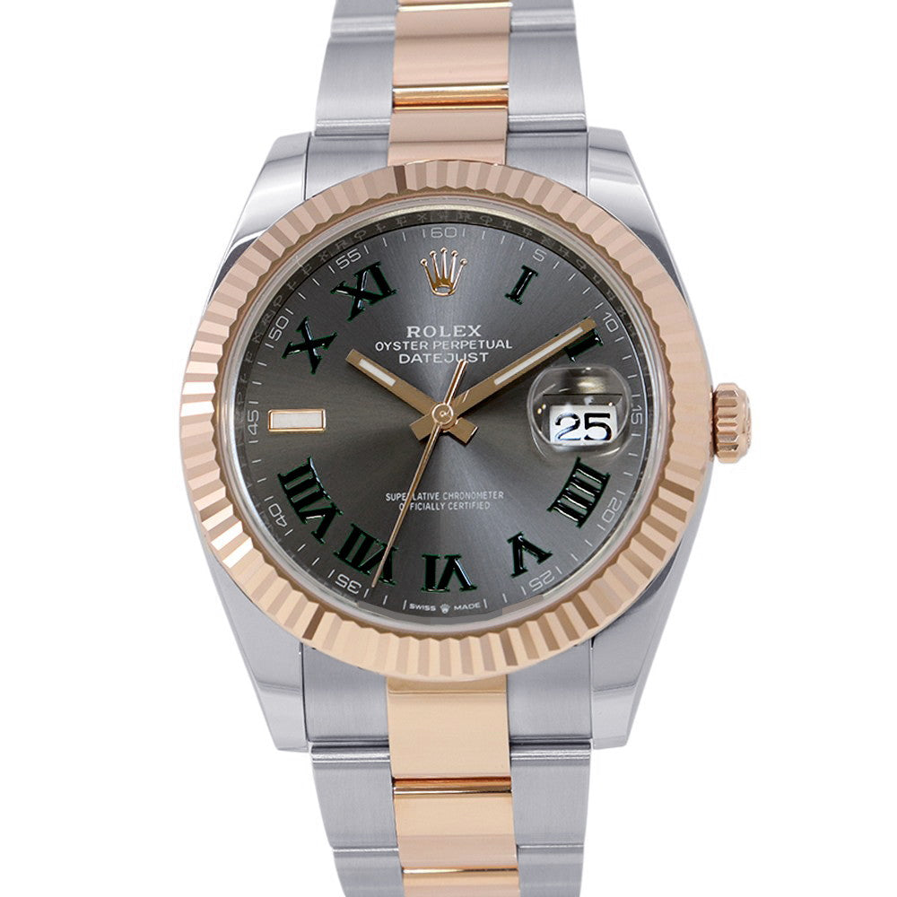 ROLEX Datejust W41mm Stainless Steel K18PG Slate Dial126331