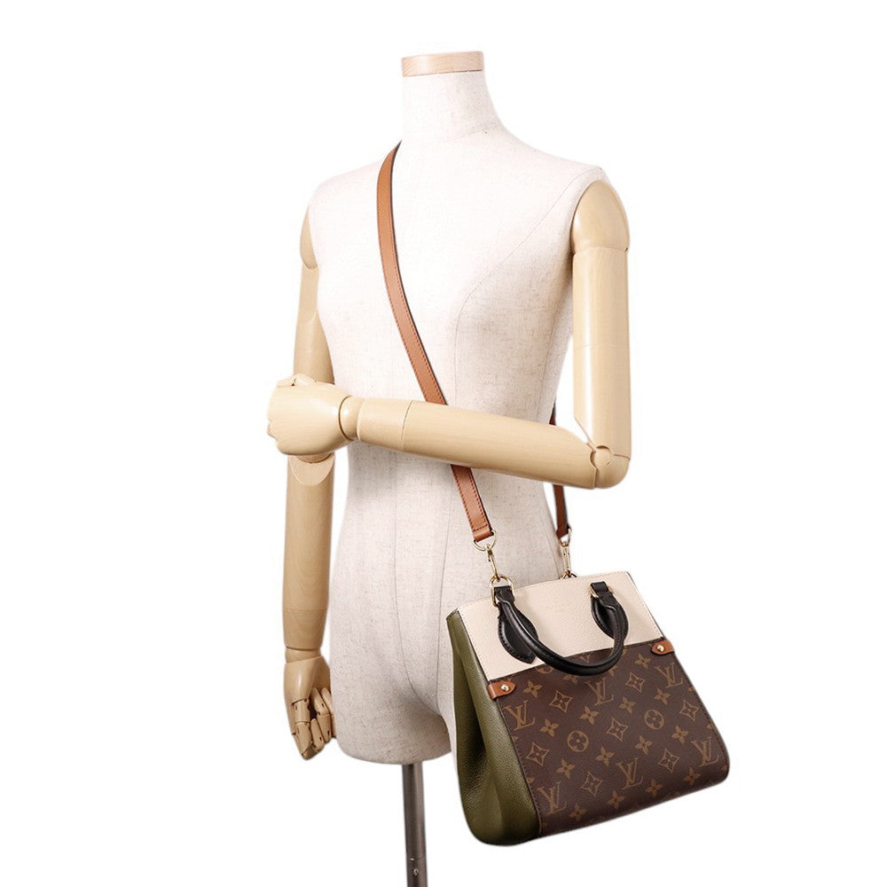 LOUIS VUITTON Fold tote Claim/Khaki/NoirM45388 Monogram Leather Size PM