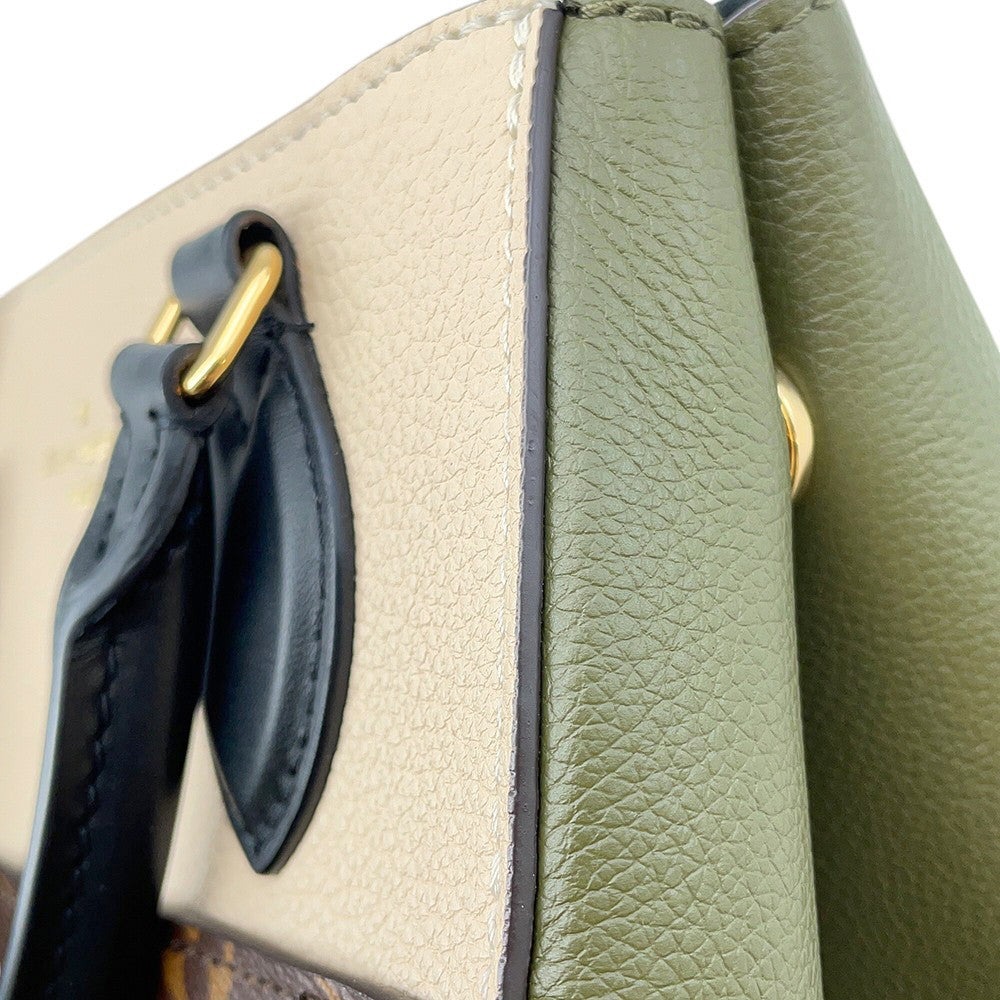 LOUIS VUITTON Fold tote Claim/Khaki/NoirM45388 Monogram Leather Size PM