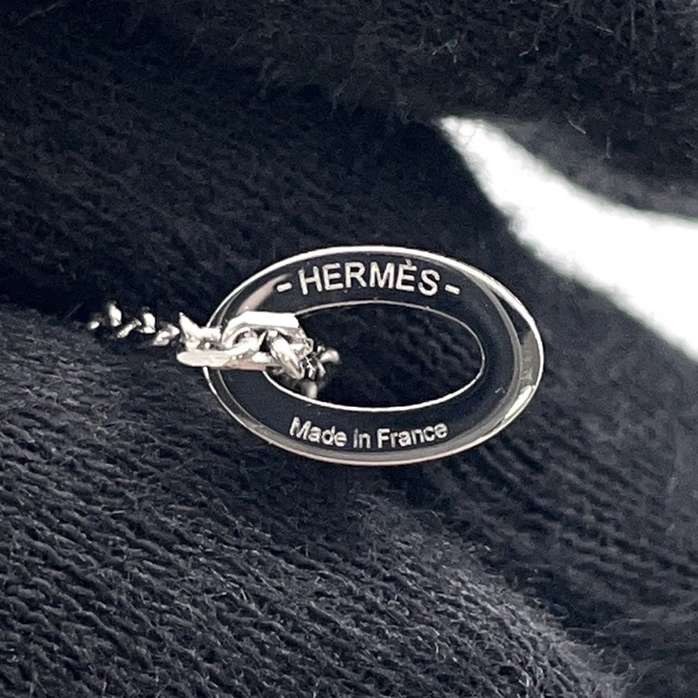 HERMES Pop Ash Necklace Size Mini White Metal
