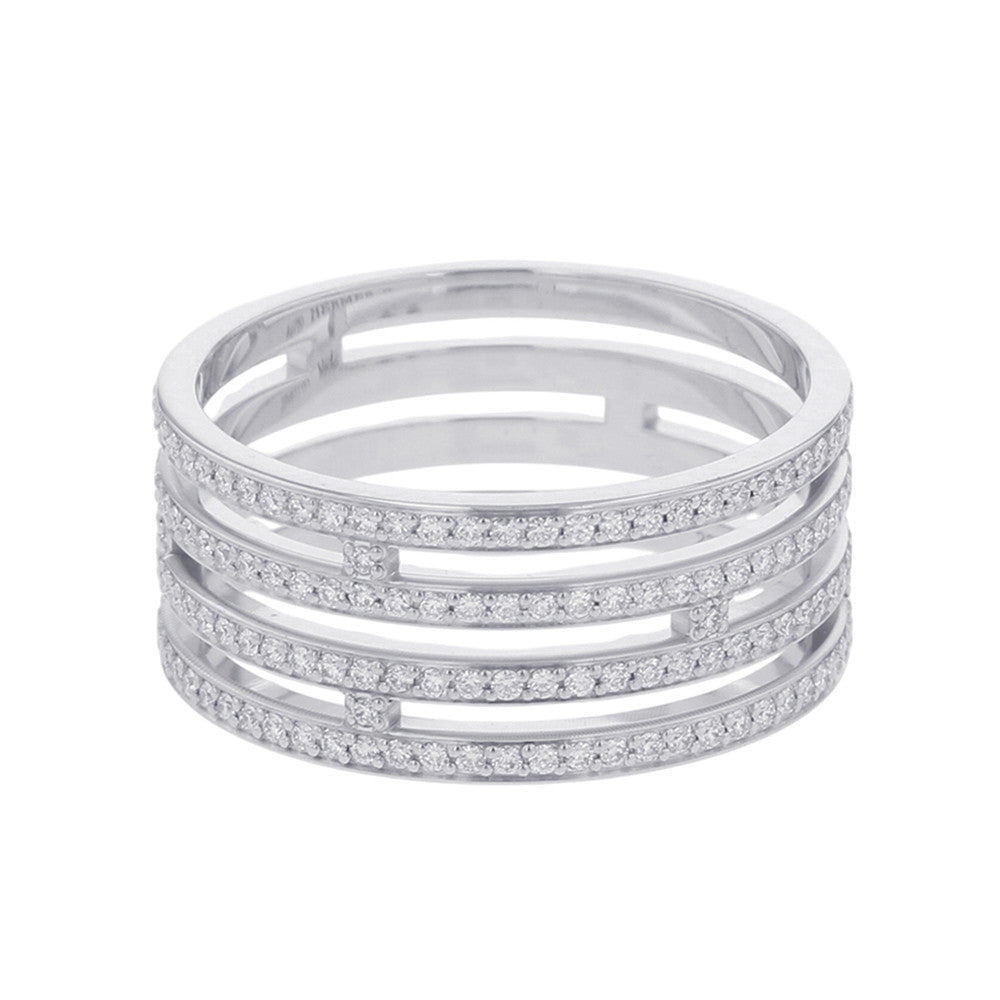 HERMES Wedding Ring Ariane GM Size GM/54/#14 18K White Gold