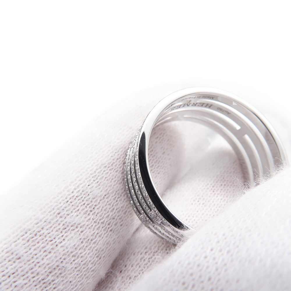 HERMES Wedding Ring Ariane GM Size GM/54/#14 18K White Gold