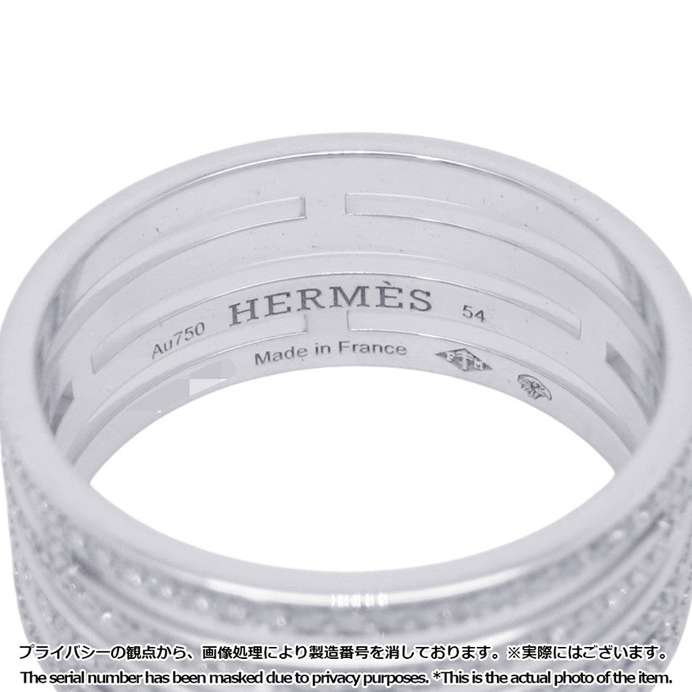 HERMES Wedding Ring Ariane GM Size GM/54/#14 18K White Gold
