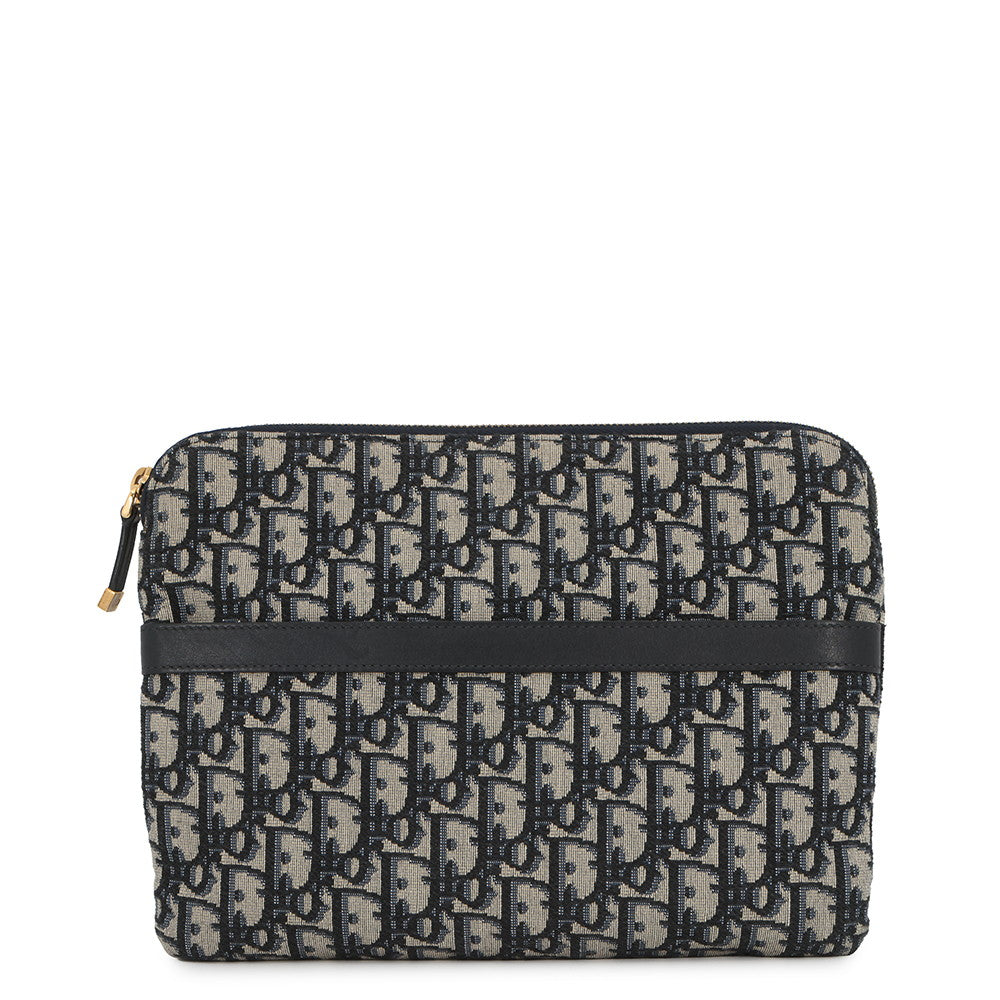Dior Travel Kit Oblique Jacquard Navy/BeigeS5476CTZQ_M928 Canvas Leather