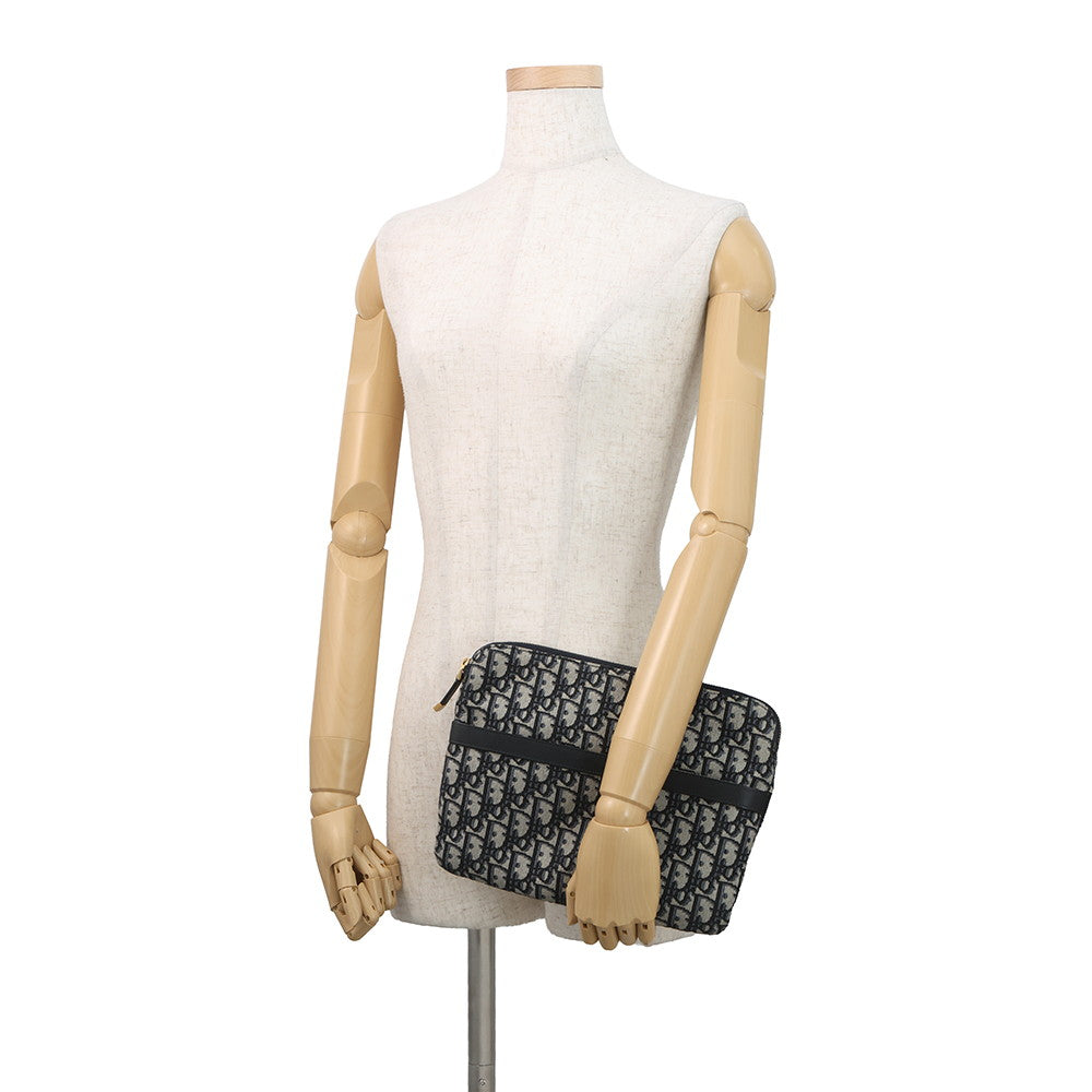 Dior Travel Kit Oblique Jacquard Navy/BeigeS5476CTZQ_M928 Canvas Leather