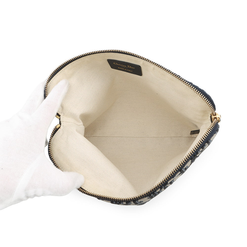 Dior Travel Kit Oblique Jacquard Navy/BeigeS5476CTZQ_M928 Canvas Leather