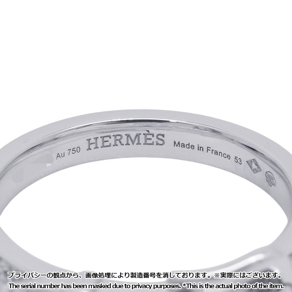 HERMES Etrivière Ring Size PM/53/#13 18K White Gold