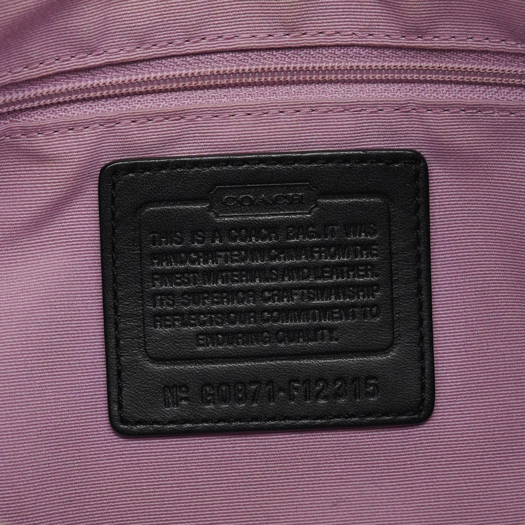 Grey Black Signature Canvas Patchwork Shoulder Bag