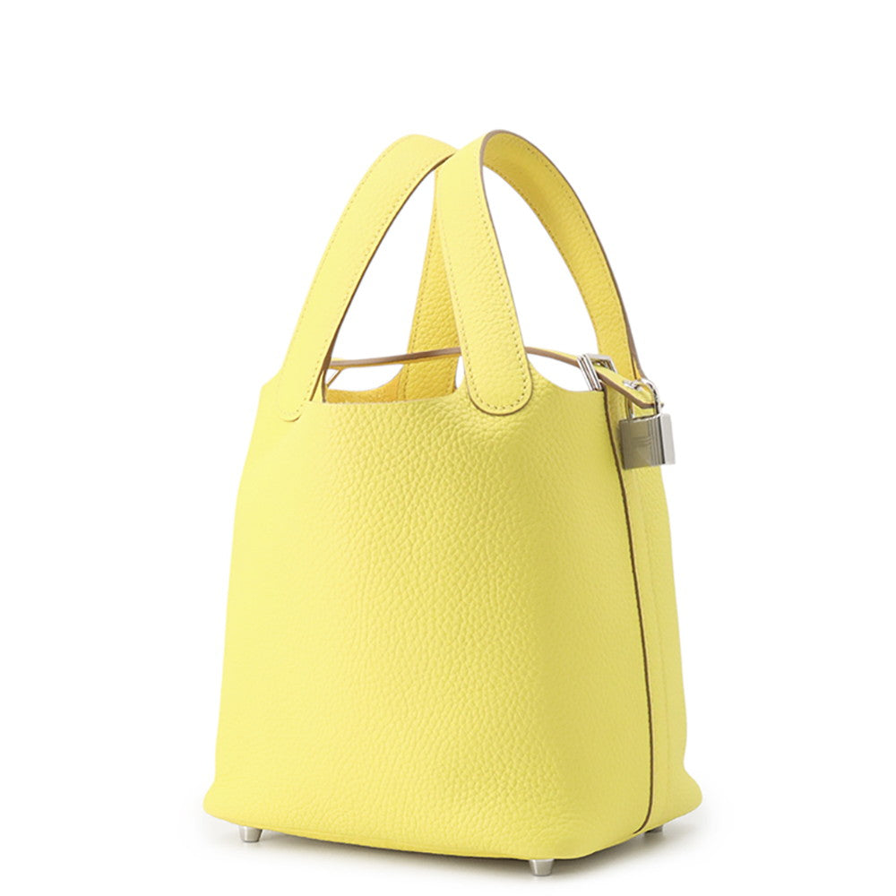 HERMES Picotin Lock Lime Taurillon Clemence Size PM