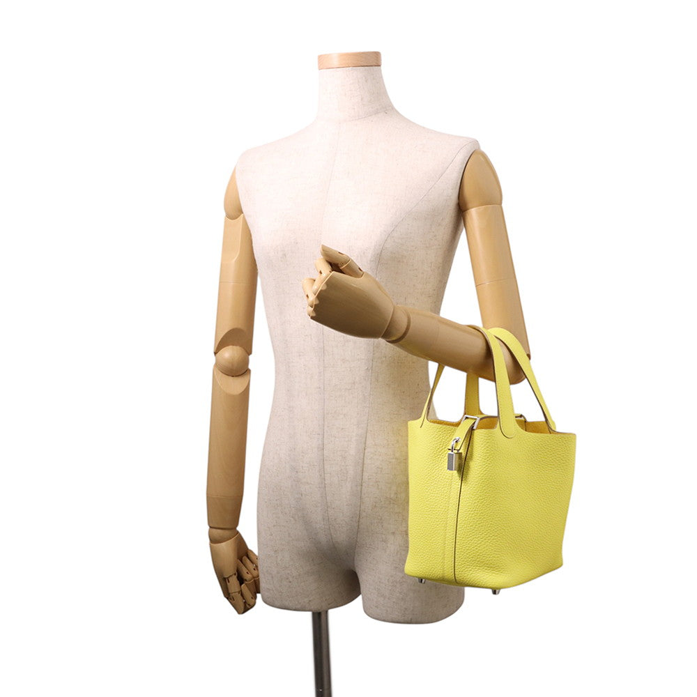 HERMES Picotin Lock Lime Taurillon Clemence Size PM