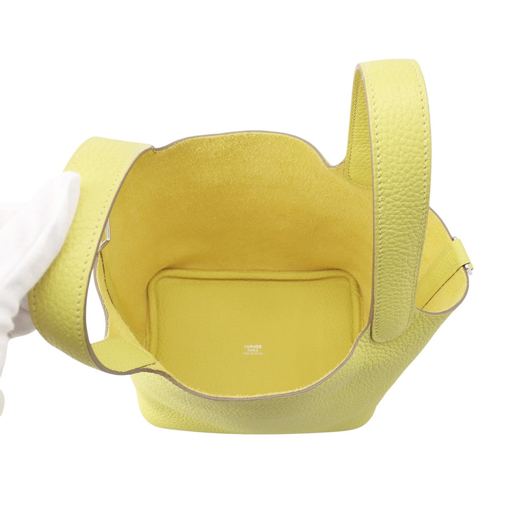 HERMES Picotin Lock Lime Taurillon Clemence Size PM