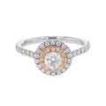 TIFFANY&Co. Soleste Engagement Ring Diamond x Pink Diamond Size No. 9 Pt950 K18YG