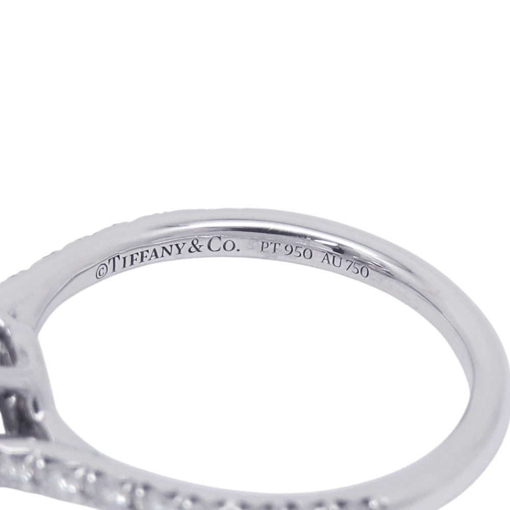 TIFFANY&Co. Soleste Engagement Ring Diamond x Pink Diamond Size No. 9 Pt950 K18YG