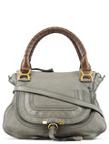 Grey Studded Leather Marcie 2-Way Bag