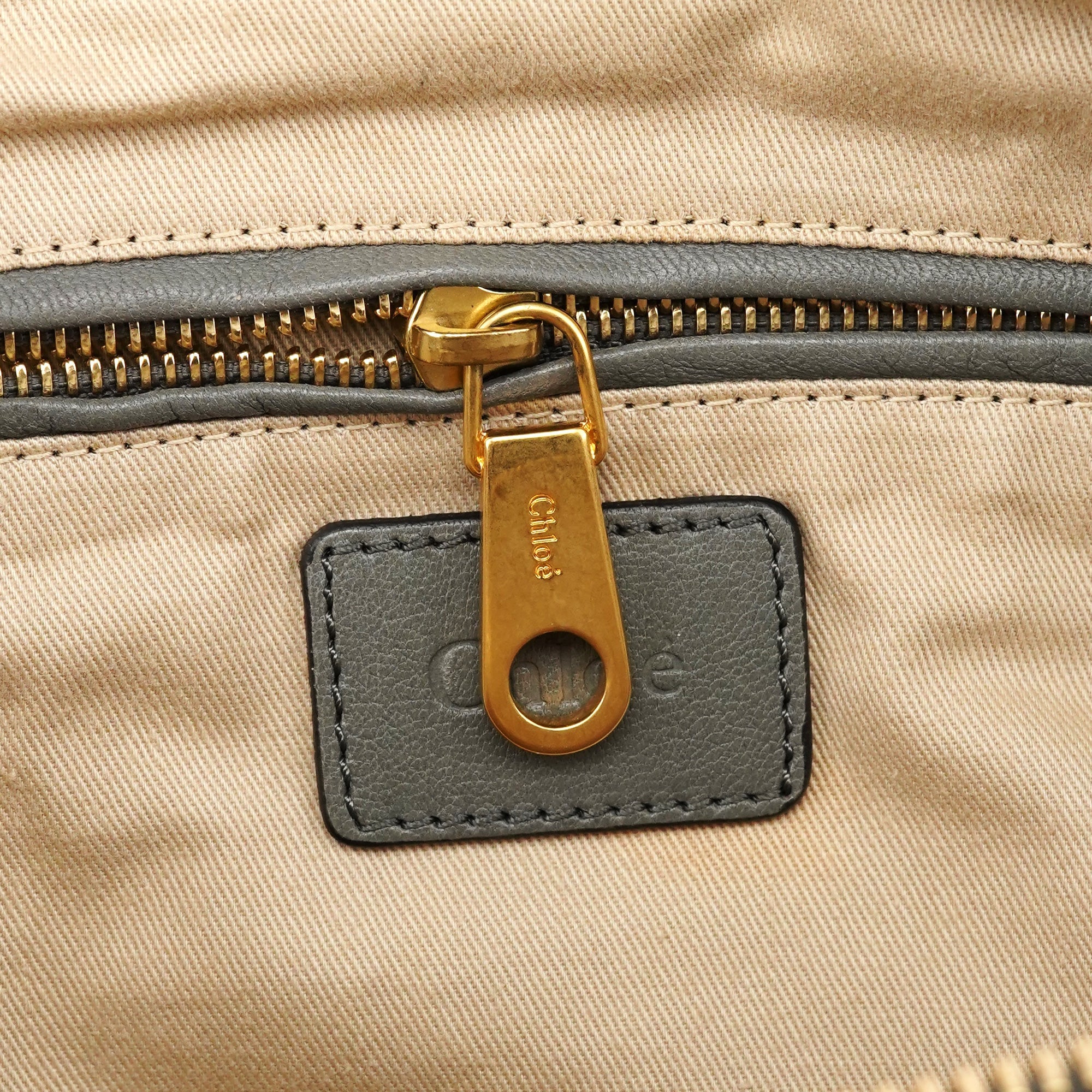 Grey Studded Leather Marcie 2-Way Bag