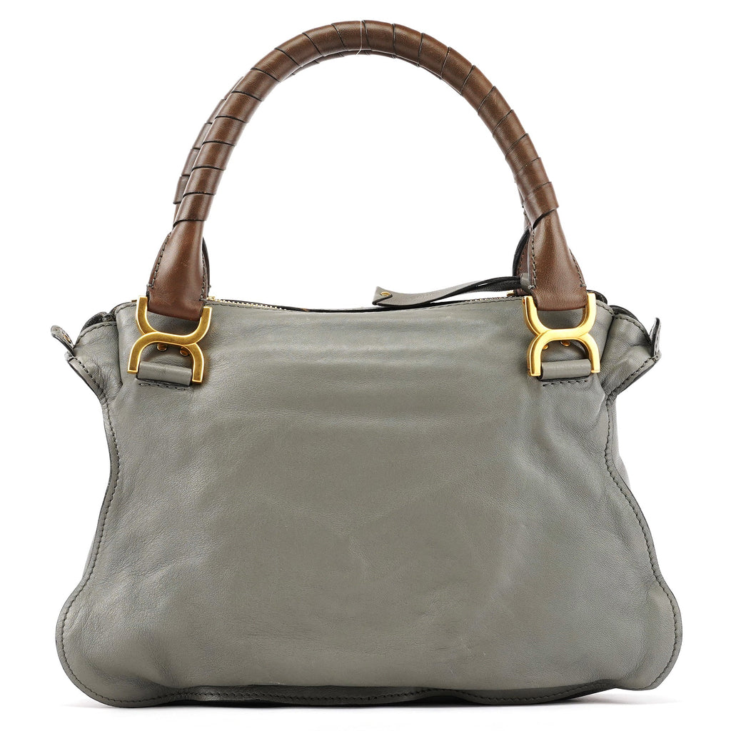 Grey Studded Leather Marcie 2-Way Bag