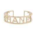 CHANEL CC Logo Bangle Gold Plated