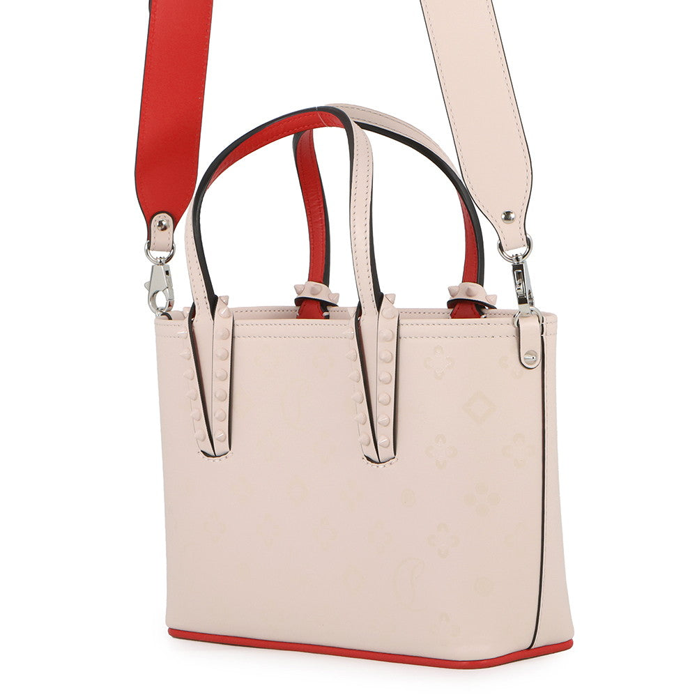 Christian Louboutin Kabata E/W Mini 2WAY Tote Bag Jasmin Flower1235336W514 Leather