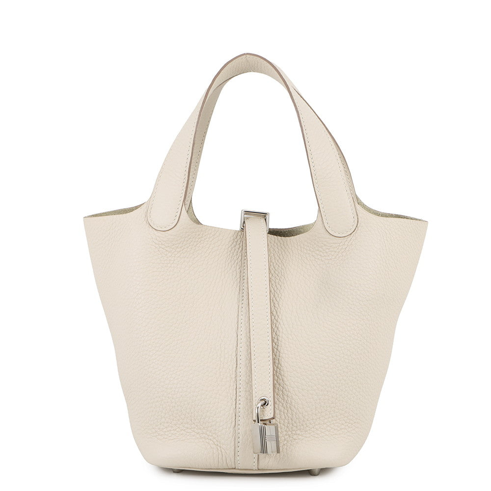 HERMES Picotin Lock Craie Taurillon Clemence Size PM