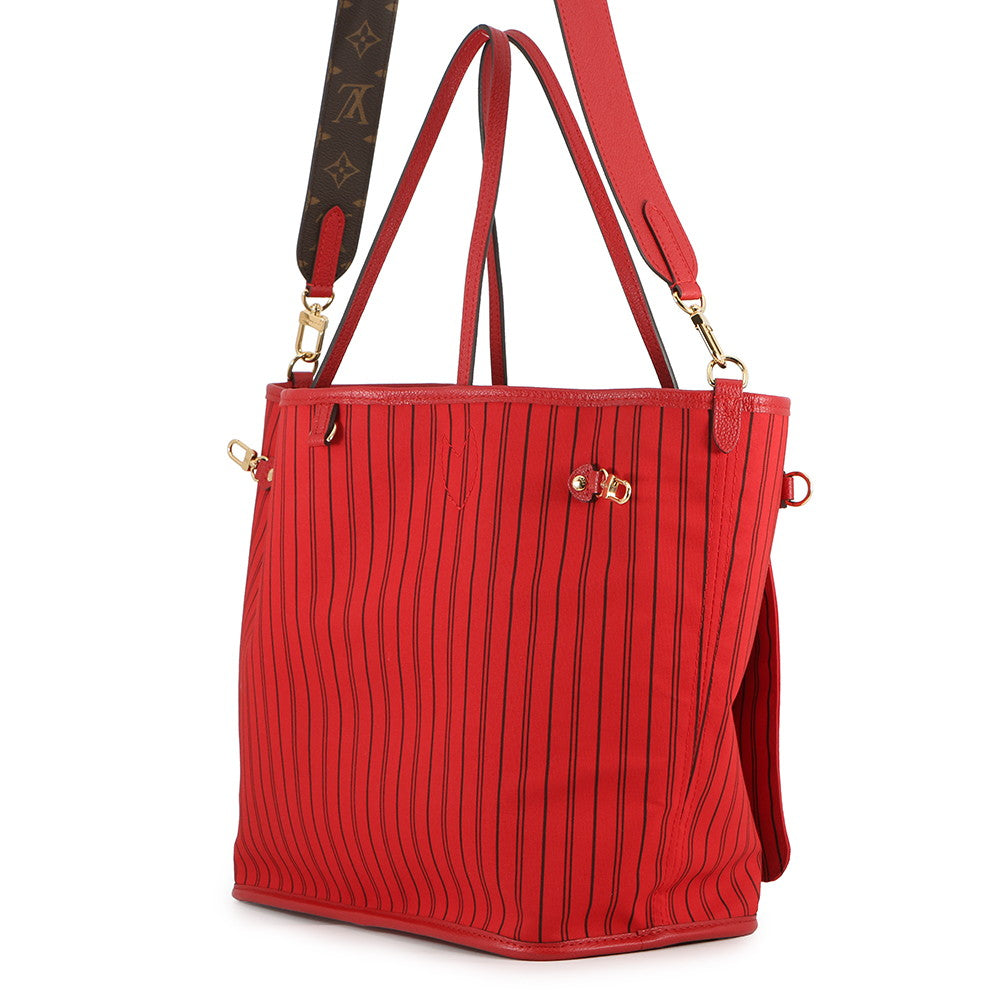 LOUIS VUITTON Neverfull・Inside Out Sari RedM12708 Monogram Size MM