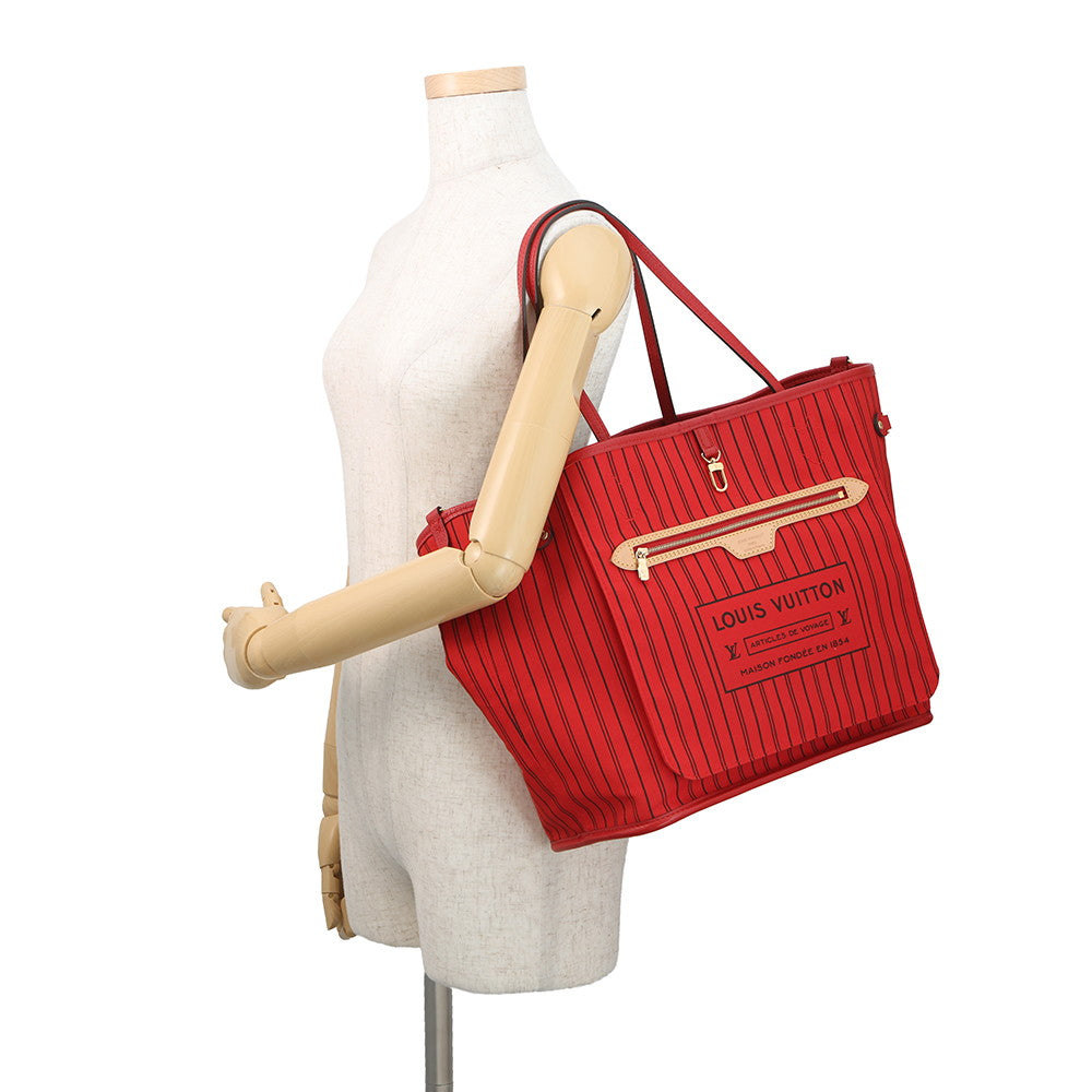 LOUIS VUITTON Neverfull・Inside Out Sari RedM12708 Monogram Size MM